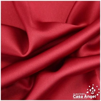CRESPÓN ELÁSTICO ROJO RUBÍ SATINADO SERIE ALMENDRA 150cm