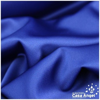 CRESPÓN ELÁSTICO AZUL TINTA SATINADO SERIE ALMENDRA 150cm
