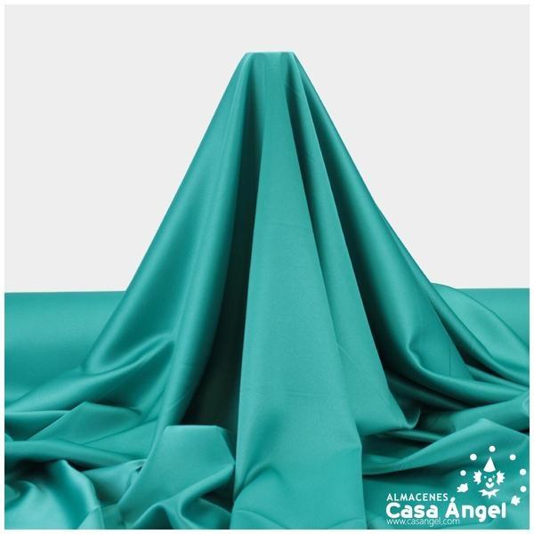 CRESPÓN ELÁSTICO VERDE AGUAMARINA SATINADO SERIE ALMENDRA 150cm