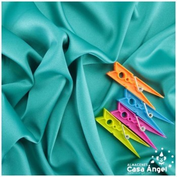 CRESPÓN ELÁSTICO VERDE AGUAMARINA SATINADO SERIE ALMENDRA 150cm