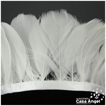 FLECO DE PLUMAS BLANCO DE OCA RASPADA 85mm