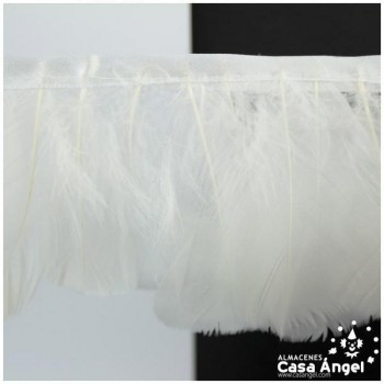 FLECO DE PLUMAS BLANCO DE OCA RASPADA 85mm