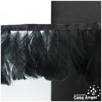 FLECO DE PLUMAS NEGRO DE OCA RASPADA 85mm