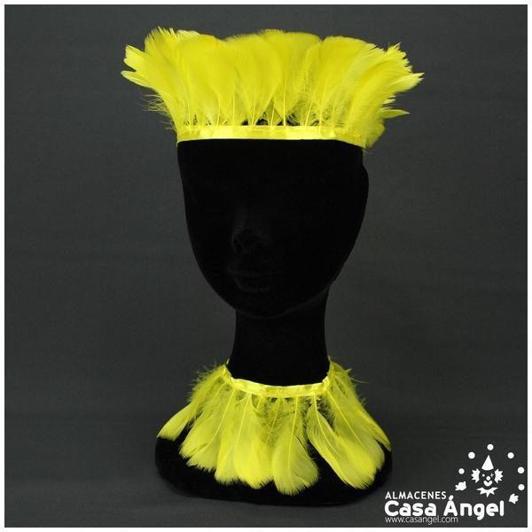 FLECO DE PLUMAS AMARILLO DE OCA RASPADA 85mm