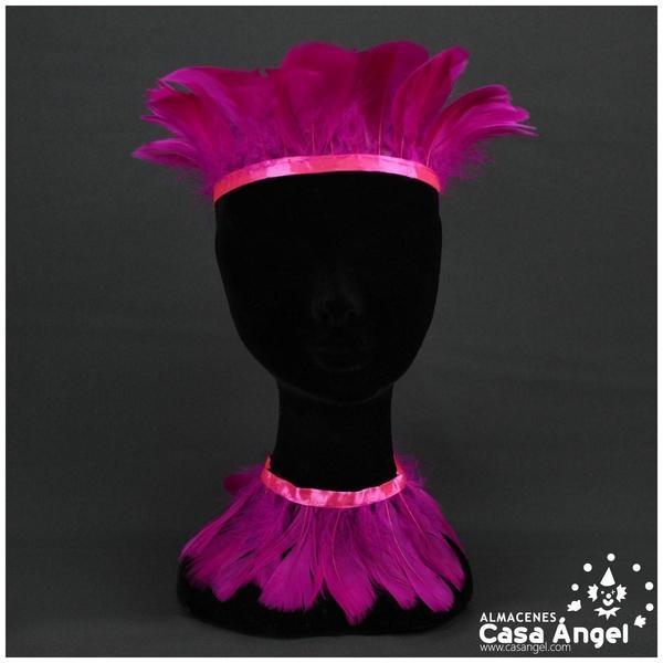 FLECO DE PLUMAS FUCSIA DE OCA RASPADA 85mm