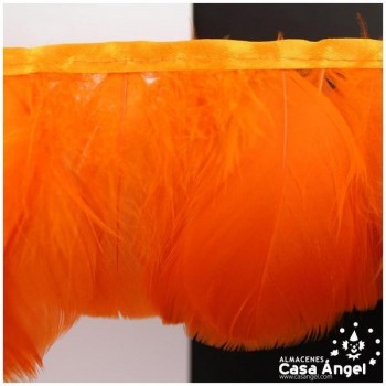 FLECO DE PLUMAS NARANJA DE OCA RASPADA 85mm