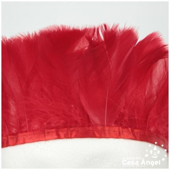 FLECO DE PLUMAS ROJO DE OCA RASPADA 85mm