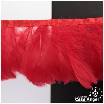 FLECO DE PLUMAS ROJO DE OCA RASPADA 85mm