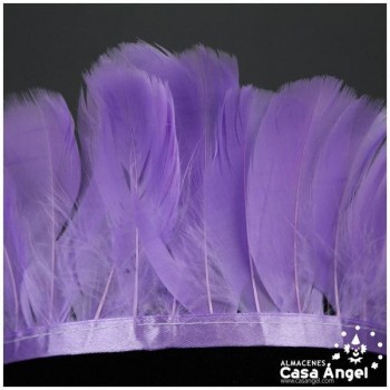 FLECO DE PLUMAS LILA DE OCA RASPADA 85mm