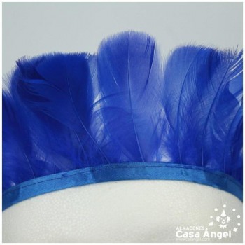 FLECO DE PLUMAS AZUL DE OCA RASPADA 85mm