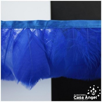 FLECO DE PLUMAS AZUL DE OCA RASPADA 85mm