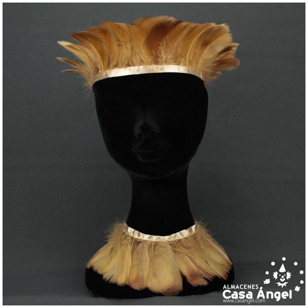 FLECO DE PLUMAS MARRÓN DE OCA RASPADA 85mm
