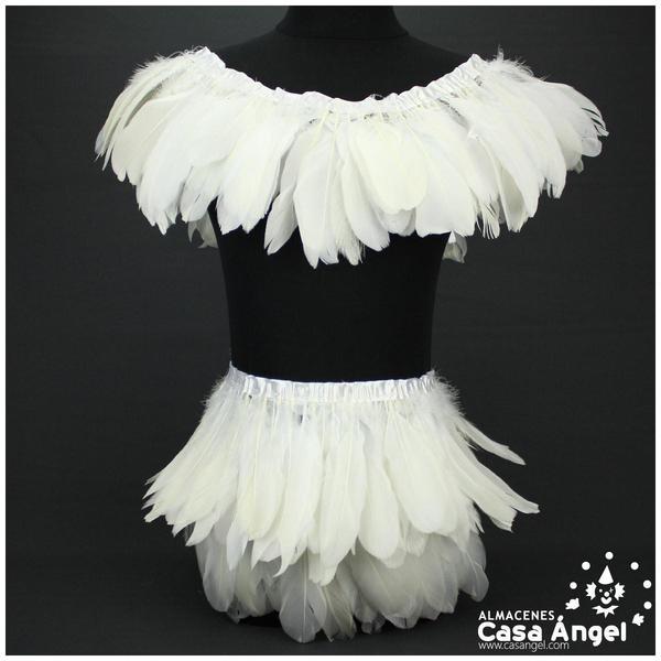 FLECO DE PLUMAS DE OCA EXTRA BLANCO 18cm