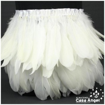 FLECO DE PLUMAS DE OCA EXTRA BLANCO 18cm