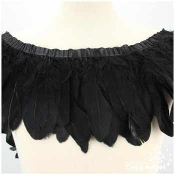 FLECO DE PLUMAS DE OCA EXTRA NEGRO 18cm
