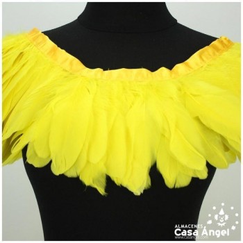 FLECO DE PLUMAS DE OCA EXTRA AMARILLO 18cm