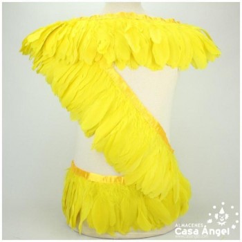 FLECO DE PLUMAS DE OCA EXTRA AMARILLO 18cm