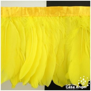 FLECO DE PLUMAS DE OCA EXTRA AMARILLO 18cm
