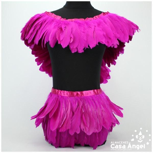 FLECO DE PLUMAS DE OCA EXTRA FUCSIA 18cm
