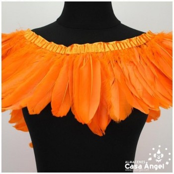 FLECO DE PLUMAS DE OCA EXTRA NARANJA 18cm