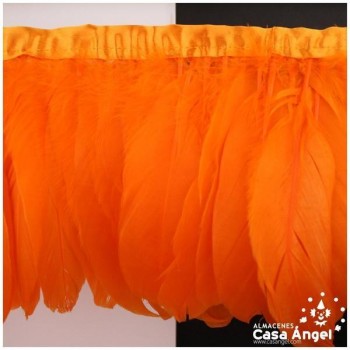 FLECO DE PLUMAS DE OCA EXTRA NARANJA 18cm
