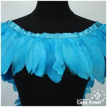 FLECO DE PLUMAS DE OCA EXTRA TURQUESA 18cm