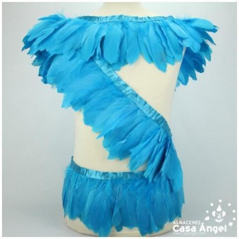 FLECO DE PLUMAS DE OCA EXTRA TURQUESA 18cm