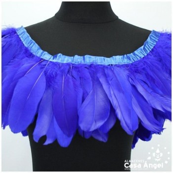 FLECO DE PLUMAS DE OCA EXTRA AZUL 18cm