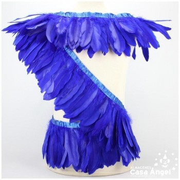 FLECO DE PLUMAS DE OCA EXTRA AZUL 18cm