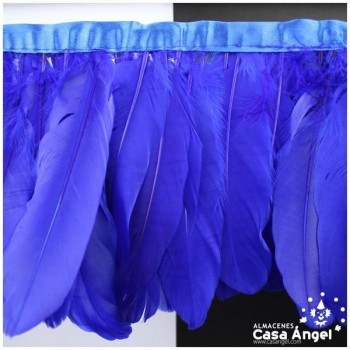FLECO DE PLUMAS DE OCA EXTRA AZUL 18cm