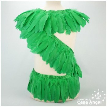 FLECO DE PLUMAS DE OCA EXTRA VERDE 18cm