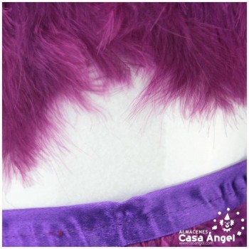 FLECO DE PLUMAS DE MARABÚ VIOLETA 14cm