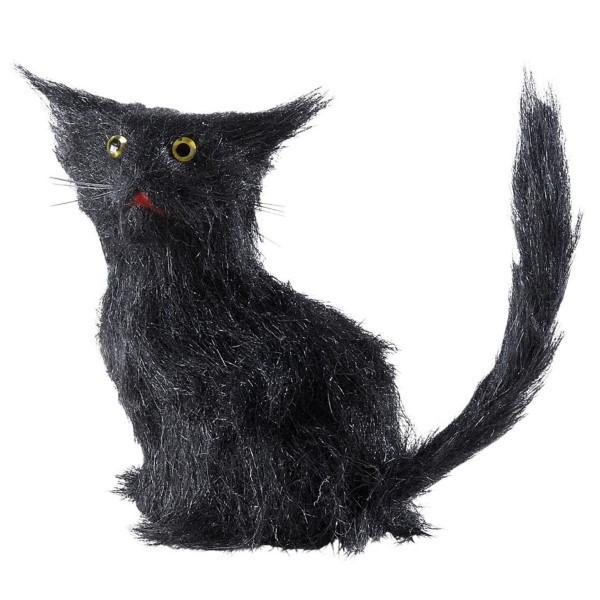 GATO NEGRO DECORACIÓN HALLOWEEN 12cm