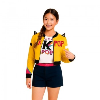DISFRAZ DE K-POP STAR GUERRERA RUMI COLOR AMARILLO INFANTIL