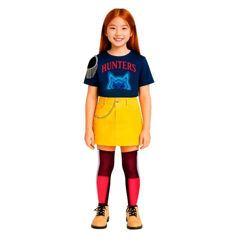 DISFRAZ DE K-POP STAR GUERRERA MIRA COLOR AMARILLO INFANTIL