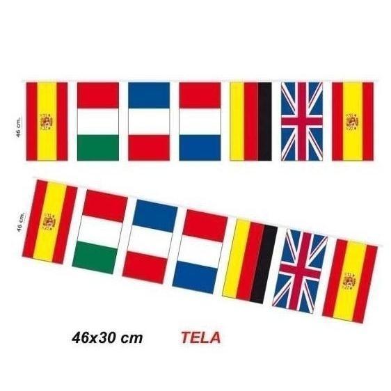 GUIRNALDA BANDERAS INTERNACIONALES TELA 10m
