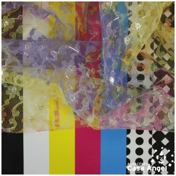 TUL DE ENCAJE BLONDA CON LÚREX MULTICOLOR 160cm