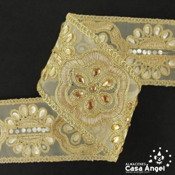 PASAMANERÍA GALÓN PEDRERÍA STRASS 58mm