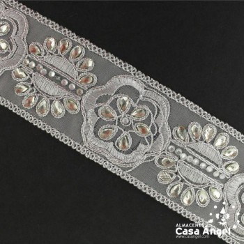 PASAMANERÍA GALÓN PEDRERÍA STRASS 58mm