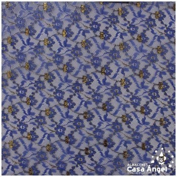 BLONDA AZUL CON BRILLO LÚREX SERIE DUPLEX 150cm