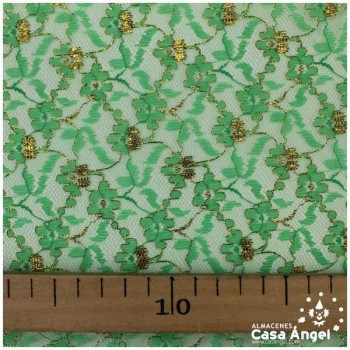 BLONDA VERDE CON BRILLO LÚREX SERIE DUPLEX 150cm