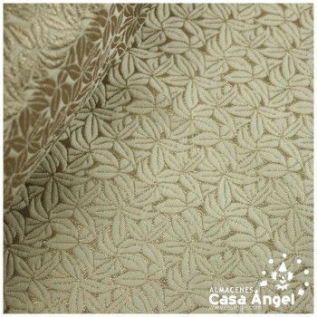 BROCADO LIGERO CRUDO SERIE LOTTO CON PATRÓN DE HOJAS 140cm