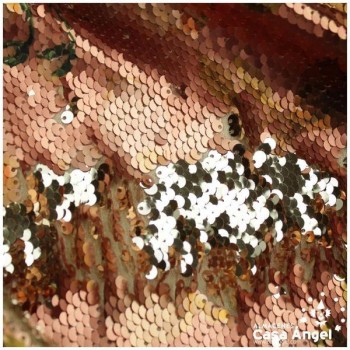 TUL DE LENTEJUELAS REVERSIBLES ESTAMPADAS FLORES 125cm