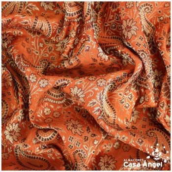 JACQUARD CACHEMIR NARANJA SERIE SASÁN 150cm