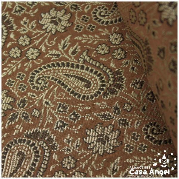 JACQUARD CACHEMIR MARRÓN SERIE SASÁN 150cm