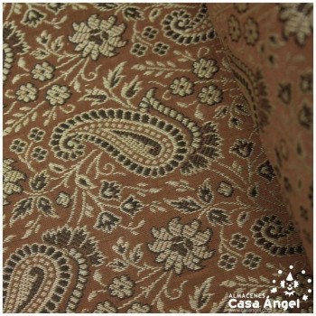 JACQUARD CACHEMIR MARRÓN SERIE SASÁN 150cm