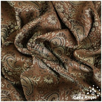 JACQUARD CACHEMIR MARRÓN SERIE SASÁN 150cm