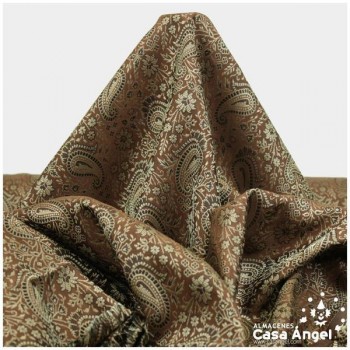 JACQUARD CACHEMIR MARRÓN SERIE SASÁN 150cm