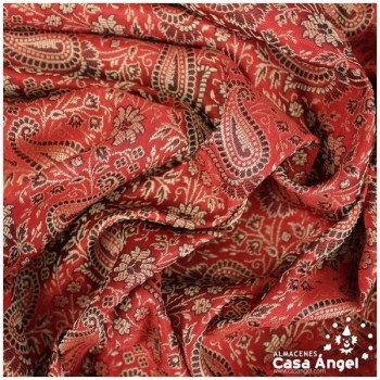 JACQUARD CACHEMIR ROJO SERIE SASÁN 150cm