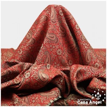 JACQUARD CACHEMIR ROJO SERIE SASÁN 150cm
